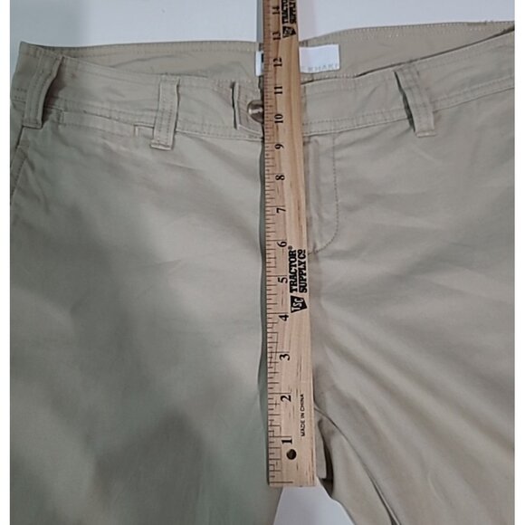 Gap Favorite Khaki Capri Women’s Sz 10 Flat Front Tan Pockets Capri Pants - Picture 9 of 11
